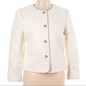 H&M Womens Cream Boucle Jacket Ivory XXL